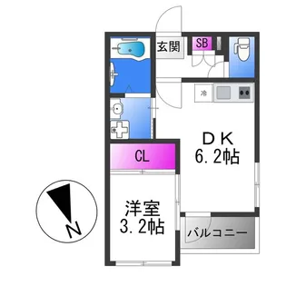 ハーモニーテラス住吉Ⅱ【2階】の間取り