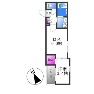 ハーモニーテラス住吉Ⅱ【3階】の間取り