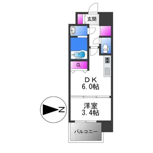 ブランシエスタ森ノ宮【10階】の間取り