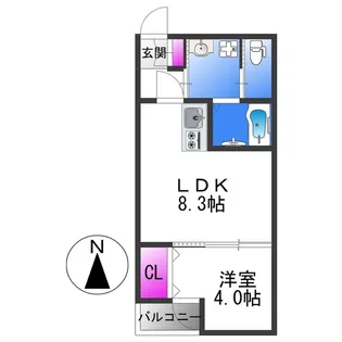 H−maison衣摺Ⅱ【3階】の間取り