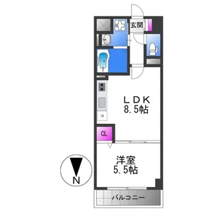 リアライズ今里南【9階】の間取り