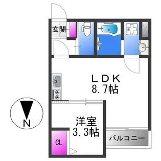 H−maison衣摺Ⅱ【1階】の間取り