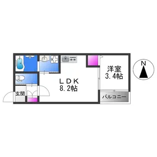 H−maison衣摺Ⅱ【1階】の間取り