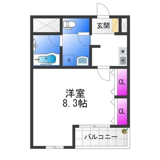 ラシーヌ喜連【6階】の間取り