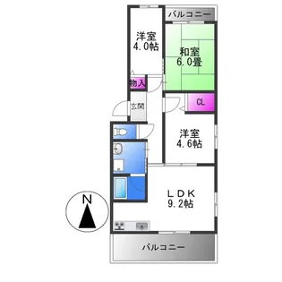 ファーストレジデンス平野【4階】の間取り