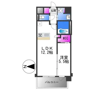 1LDKの間取り画像