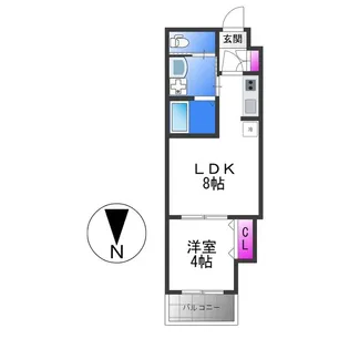 モアナ鷹合【1階】の間取り