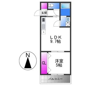 セレニティ法善寺【1階】の間取り