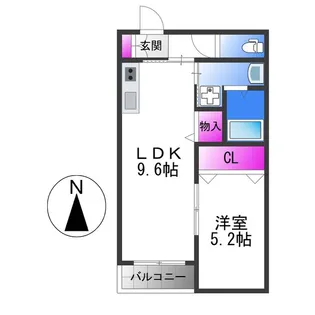 セレニティ法善寺【1階】の間取り