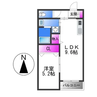 セレニティ法善寺【2階】の間取り