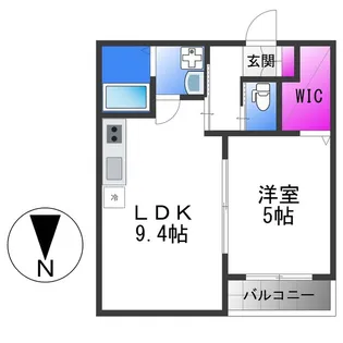 セレニティ法善寺【2階】の間取り