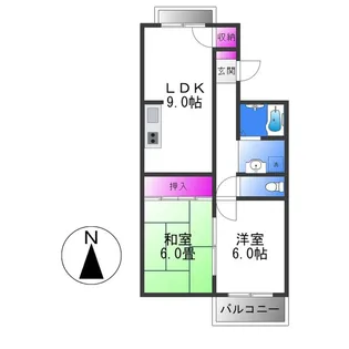 プリンスハイツE【3階】の間取り