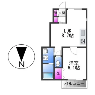 ブランフルーレ【1階】の間取り