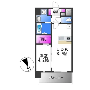 エスリード大阪平野プライム【6階】の間取り