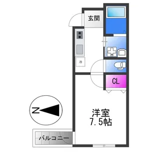 フジパレス俊徳道Ⅲ番館【3階】の間取り