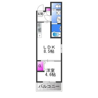 H−maison加美正覚寺Ⅶ【3階】の間取り