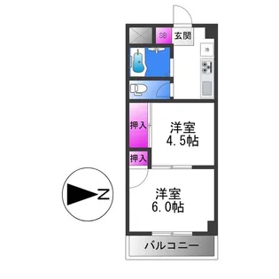 第二メゾンクロワール【6階】の間取り