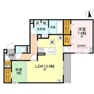 geach永田【1階】の間取り