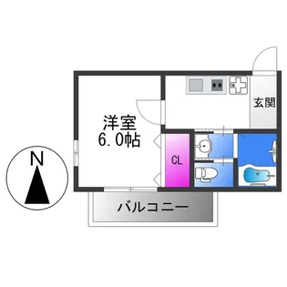 プチベルン平野【1階】の間取り