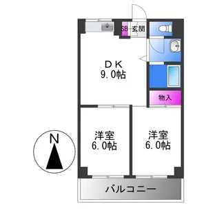 シャトーレーヌ【6階】の間取り