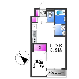 グローハイツ喜連サウス【1階】の間取り