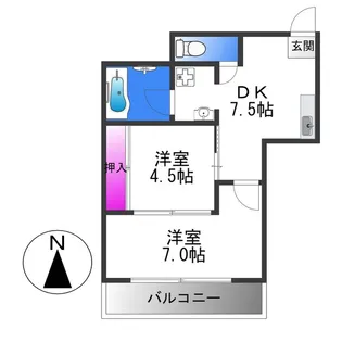 ローズハイツ【3階】の間取り