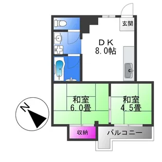 ローズハイツ【6階】の間取り