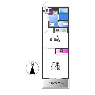 ハイツ・サーティワン【1階】の間取り