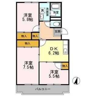 桐朋ハイツ【1階】の間取り