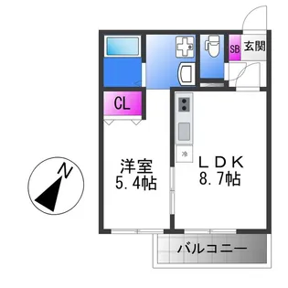 Ogar Court Fuse【2階】の間取り