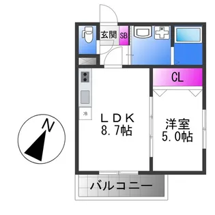 Ogar Court Fuse【3階】の間取り