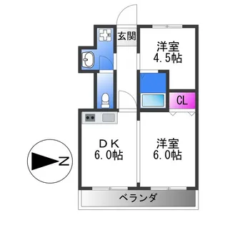 ヴィラナリー出戸【3階】の間取り