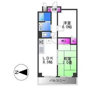 アドバンス渋川【7階】の間取り
