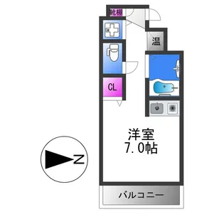 グランメール高井田【7階】の間取り