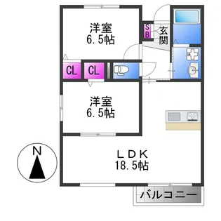エトワールヴィル−R小阪本町レジデンス【2階】の間取り