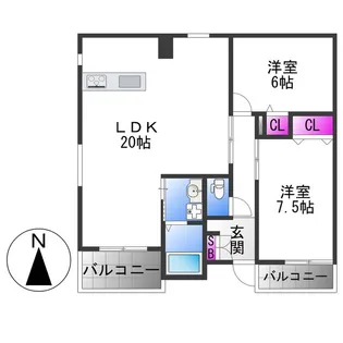 エトワールヴィル−R小阪本町レジデンス【1階】の間取り