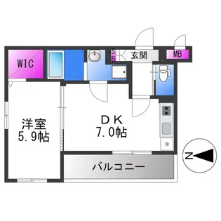 KTIレジデンス八尾【2階】の間取り
