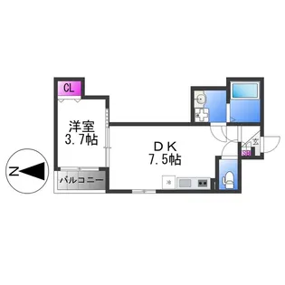 Luna terrace 近大前【2階】の間取り