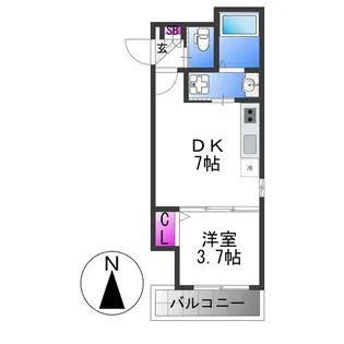 Luna terrace 近大前【2階】の間取り