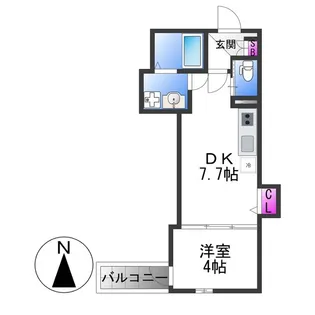 Luna terrace 近大前【2階】の間取り