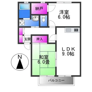 カサフェリス A【2階】の間取り