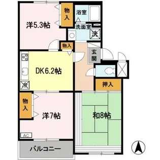 ディアコート【3階】の間取り