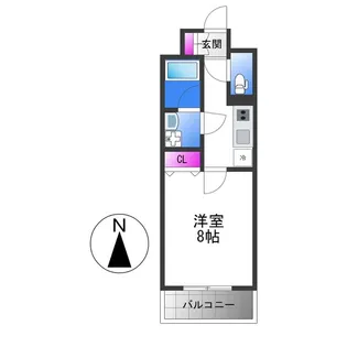 エルシア北田辺【2階】の間取り