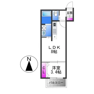 H−maison東住吉Ⅲ【3階】の間取り