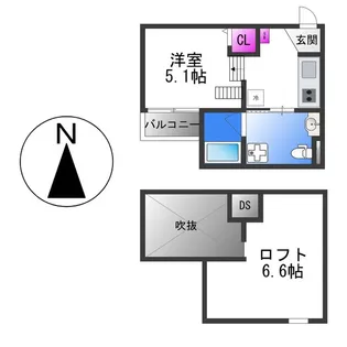 プログレス長瀬【1階】の間取り