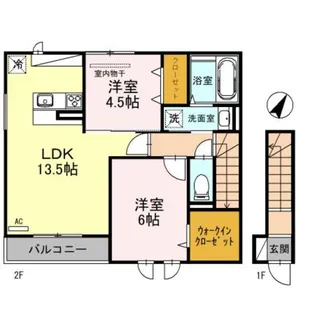 ウエスタンハイツ17【2階】の間取り