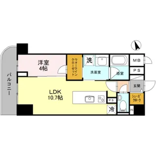 プレミアム菱屋西【5階】の間取り