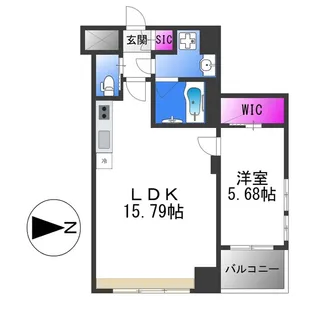 プレジオ長田【5階】の間取り