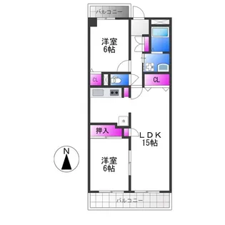 メゾンミヤビ【9階】の間取り