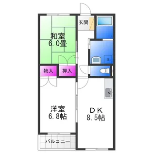 ラ・フォーレ長吉【5階】の間取り